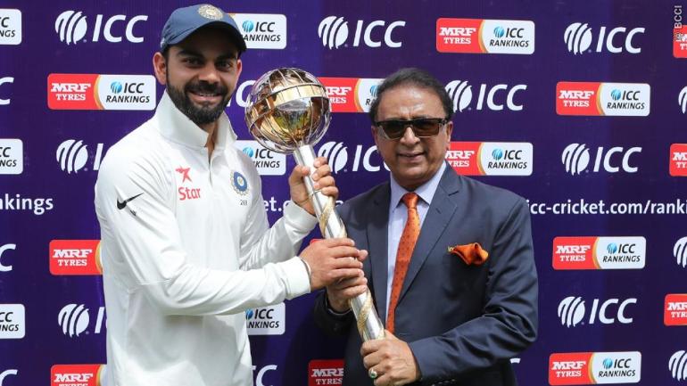 Virat winning the Test Mace